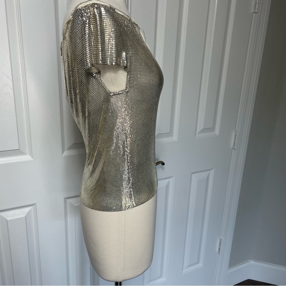 Vintage Paco Rabanne Metallic Silver Chainmail Top - Picture 8 of 17